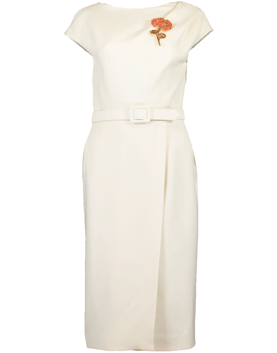 OSCAR DE LA RENTA-Asymmetrical Overlay Dress-