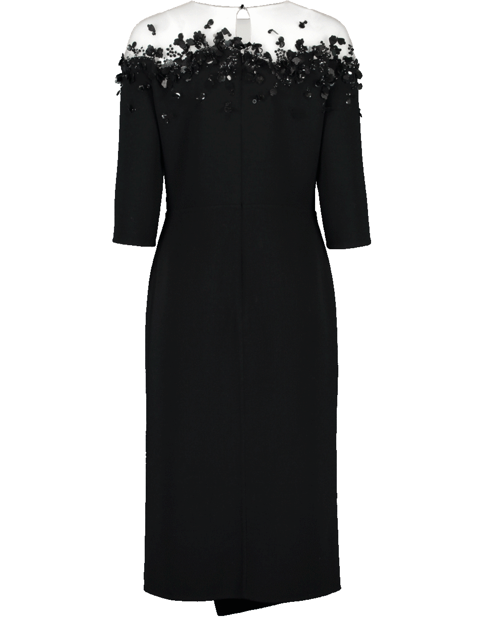OSCAR DE LA RENTA-Illusion Slim Dress-BLACK
