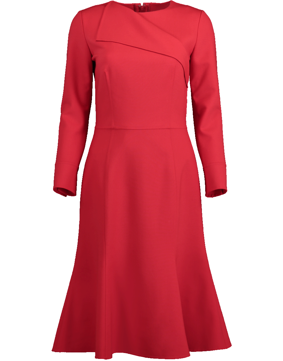 OSCAR DE LA RENTA-Double-Face Stretch-Wool Dress-