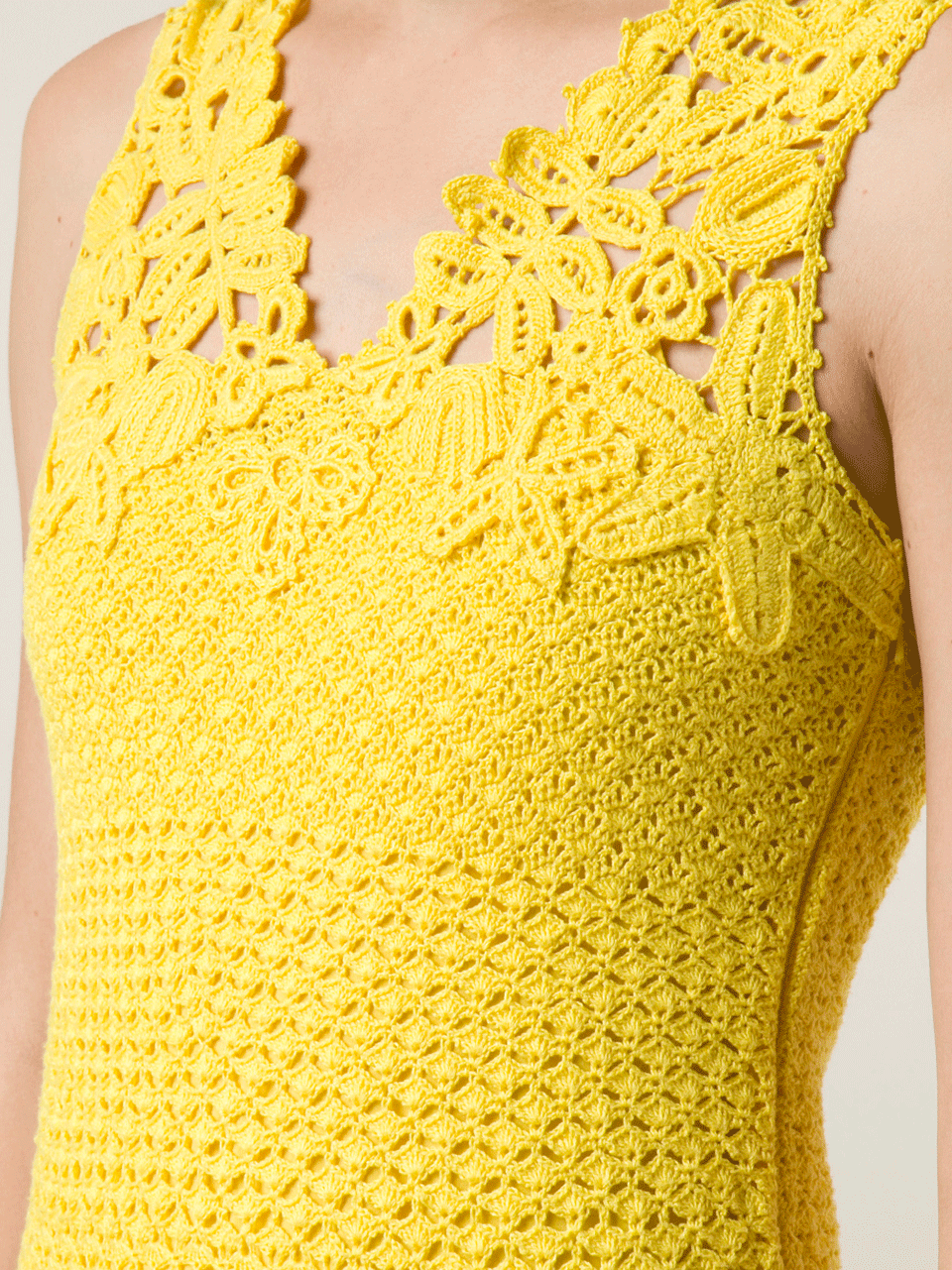 Drop Waist Crochet Dress CLOTHINGDRESSCASUAL OSCAR DE LA RENTA   