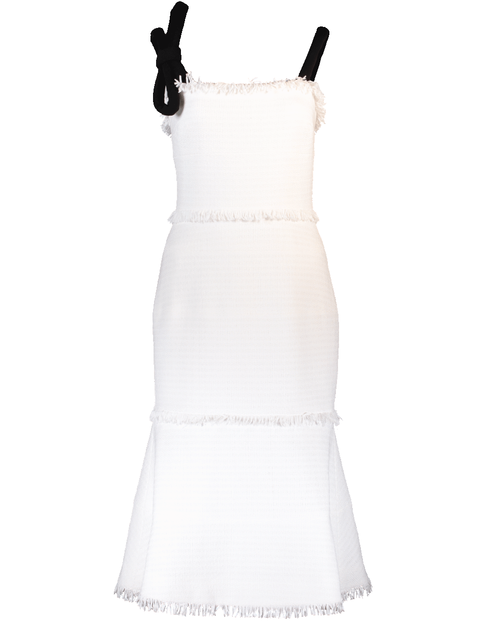 OSCAR DE LA RENTA-Fitted Tube Strap Tank Dress-