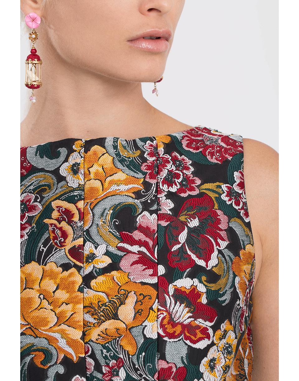 Floral Jacquard Midi Dress CLOTHINGDRESSCASUAL OSCAR DE LA RENTA   