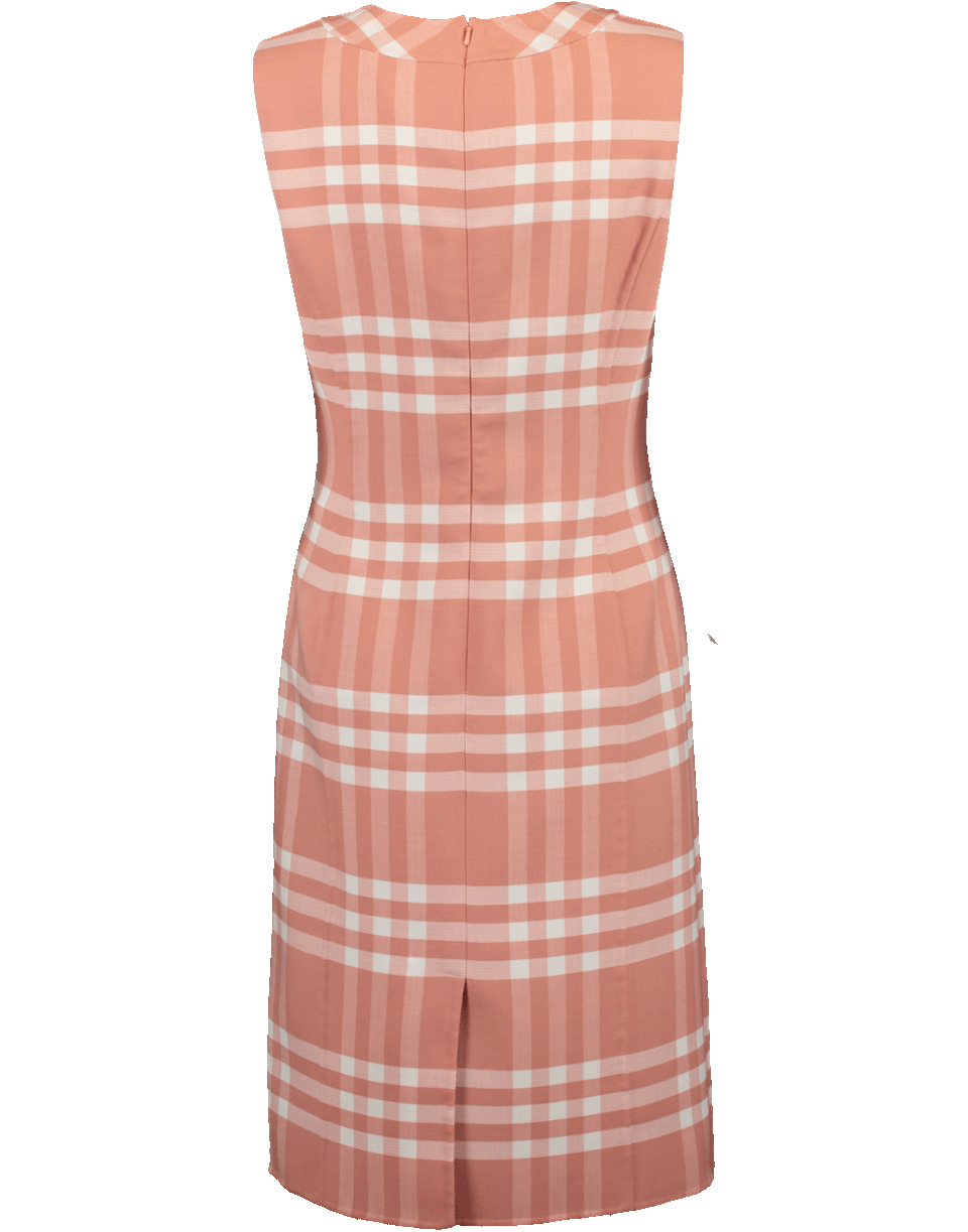 OSCAR DE LA RENTA-Plaid Sheath Dress-