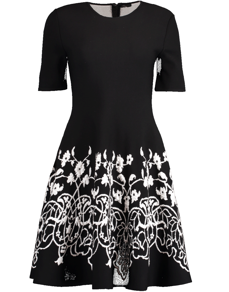 OSCAR DE LA RENTA-Printed Knit Dress-