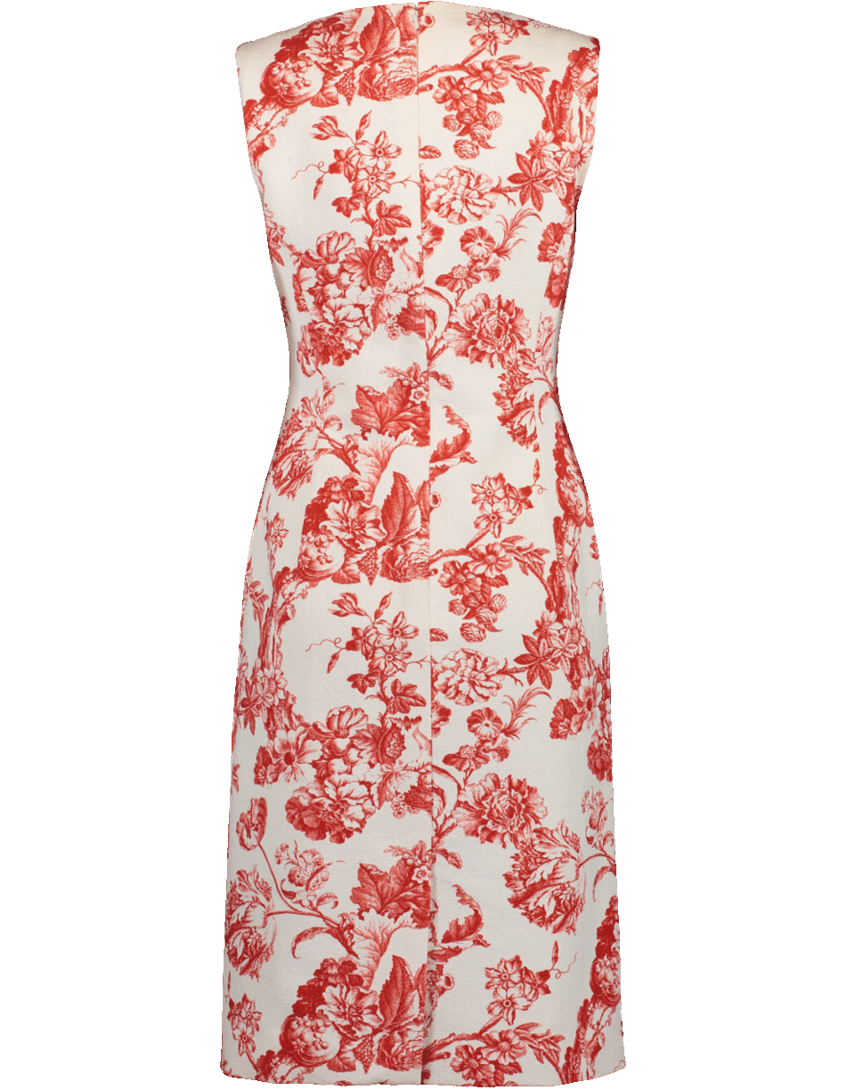 OSCAR DE LA RENTA-Printed Sheath Dress-