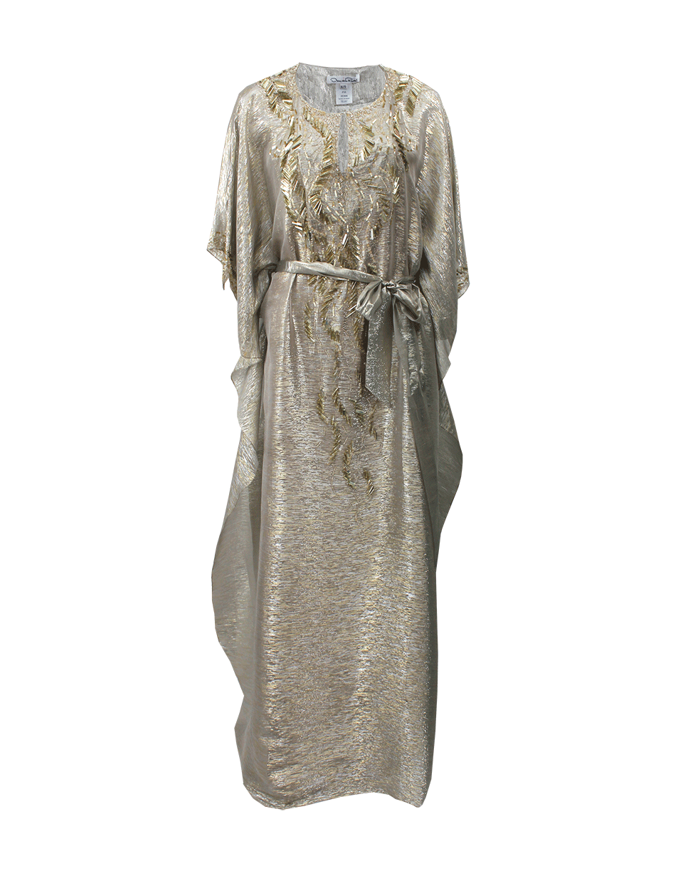 OSCAR DE LA RENTA-Lame Caftan-SILVER