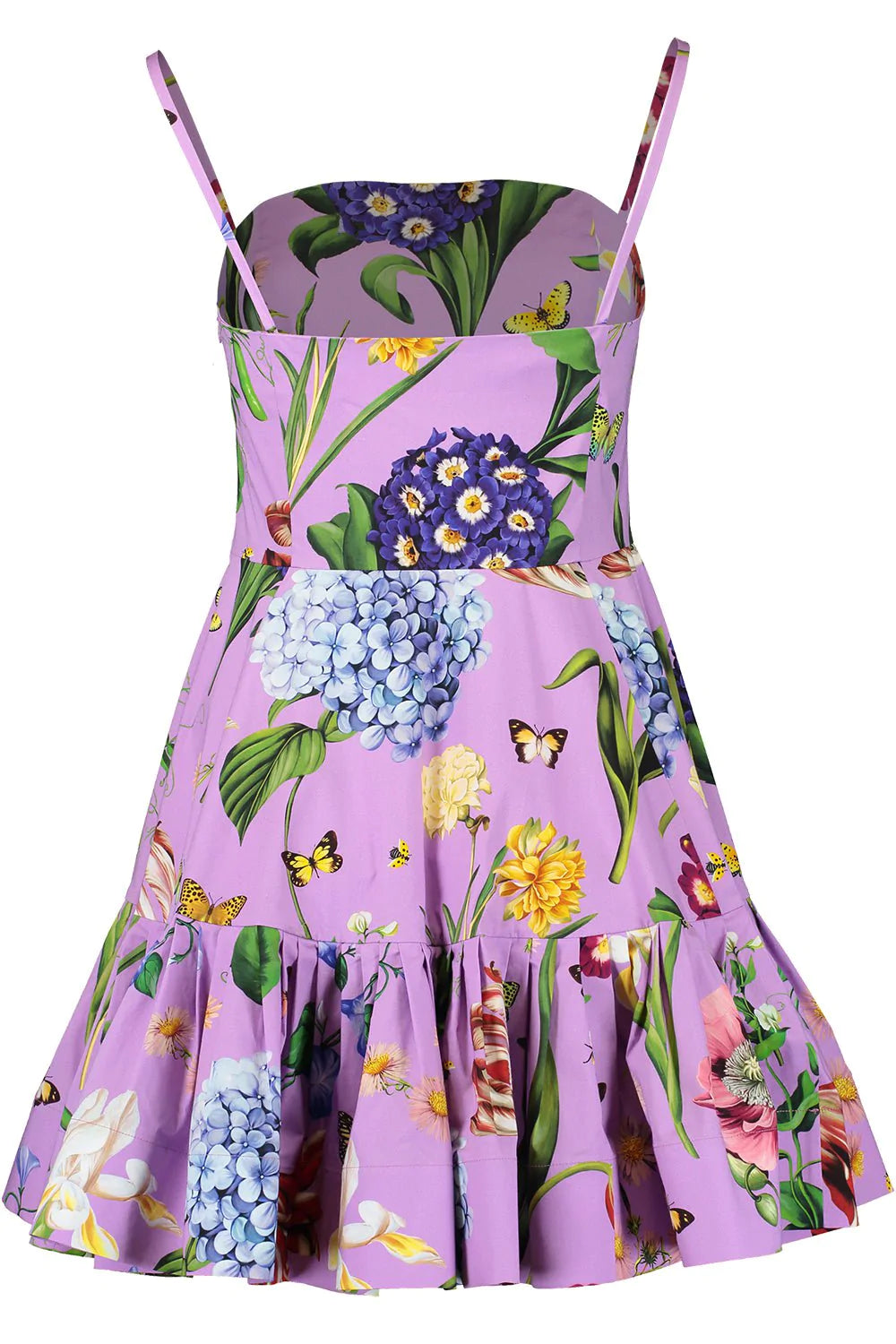 OSCAR DE LA RENTA-Sleeveless Floral Mini Dress-