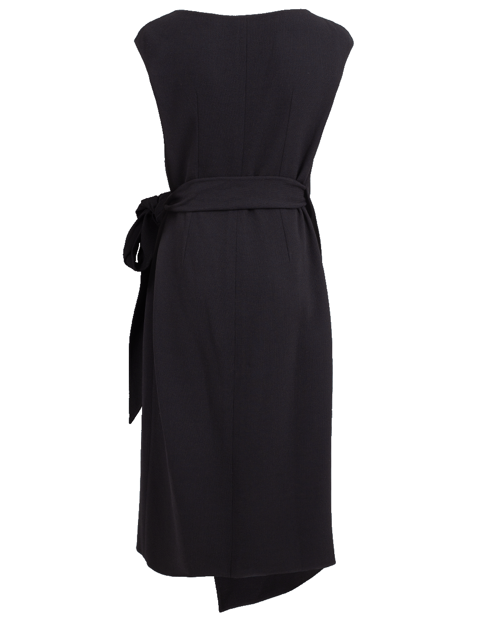 OSCAR DE LA RENTA-Stretch Wool Wrap Dress-