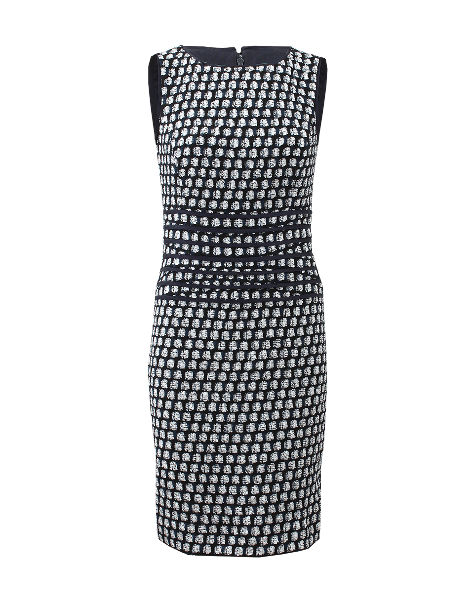 OSCAR DE LA RENTA-Tweed Dress With Banded Waist-