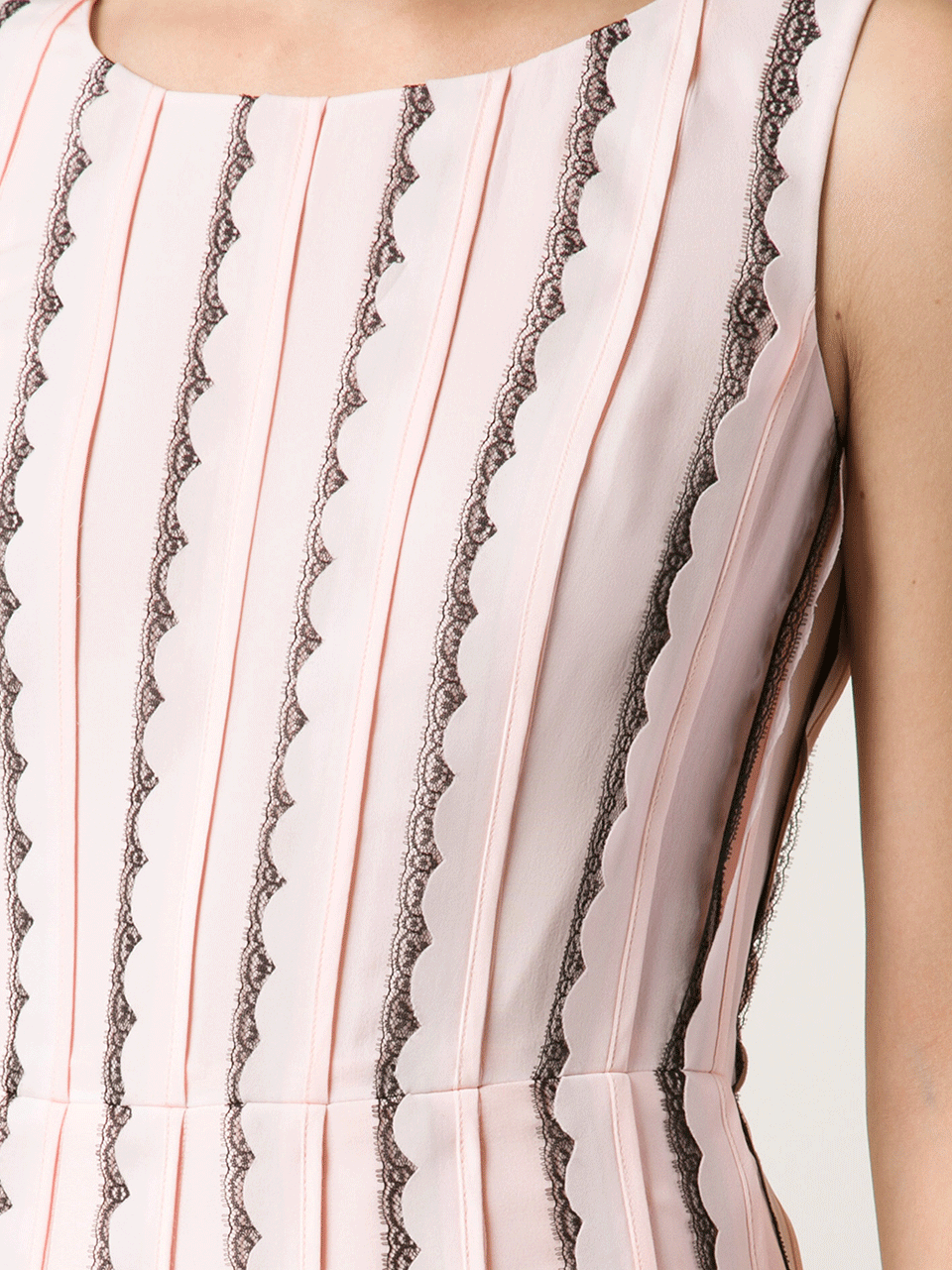 OSCAR DE LA RENTA-Lace Embroidered Dress-BLUSH