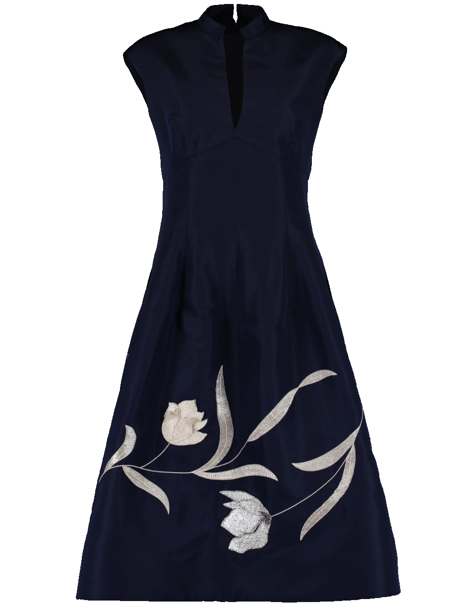 Floral Embroidered Dress CLOTHINGDRESSCOCKTAIL OSCAR DE LA RENTA   