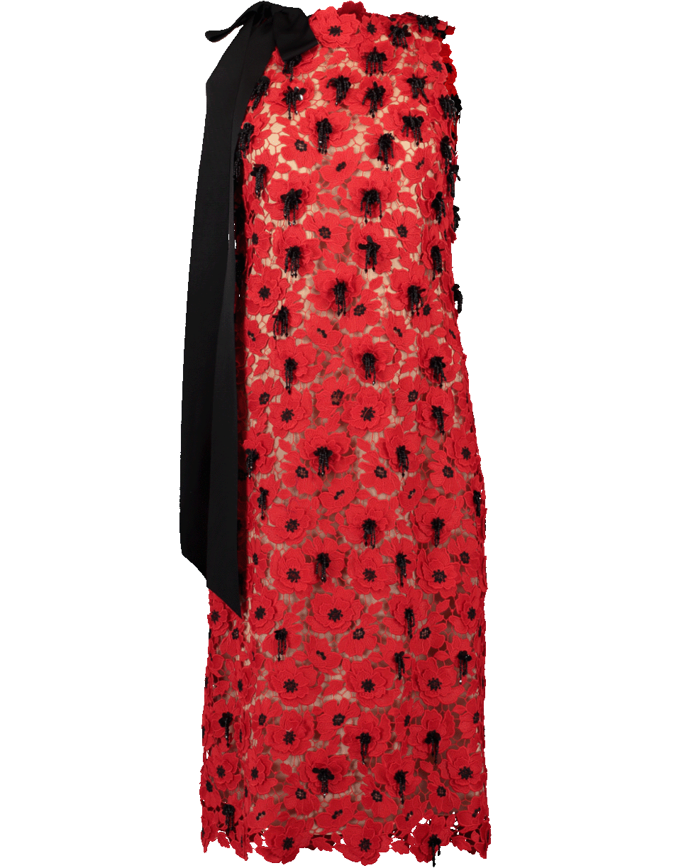 OSCAR DE LA RENTA-Floral Lace Dress-