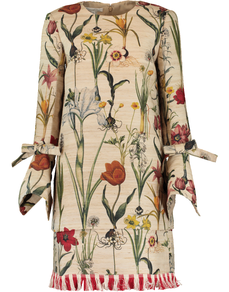 OSCAR DE LA RENTA-Flower Harvest Print Dress-