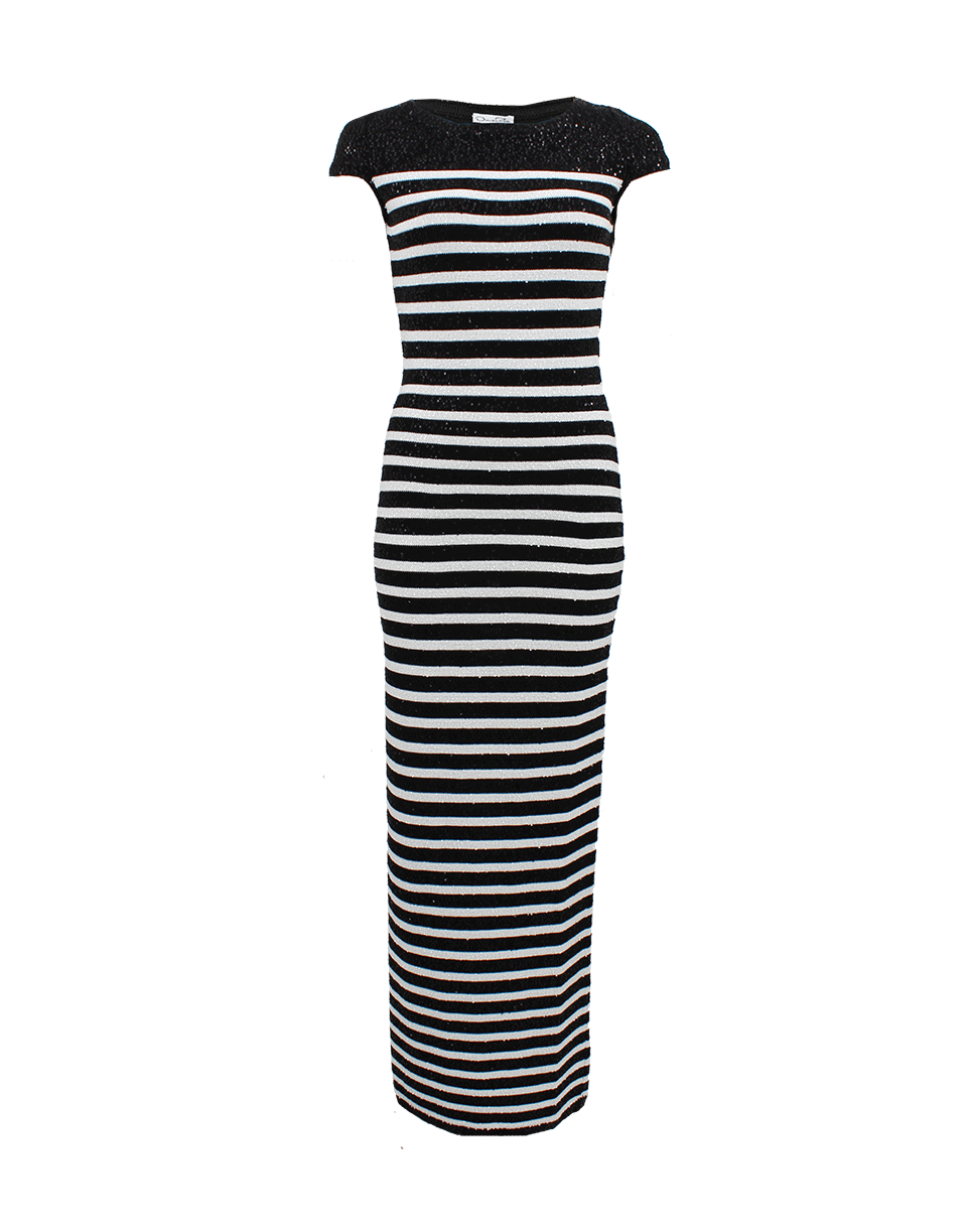 Short Sleeve Bateau Neck Stripe Gown – Marissa Collections