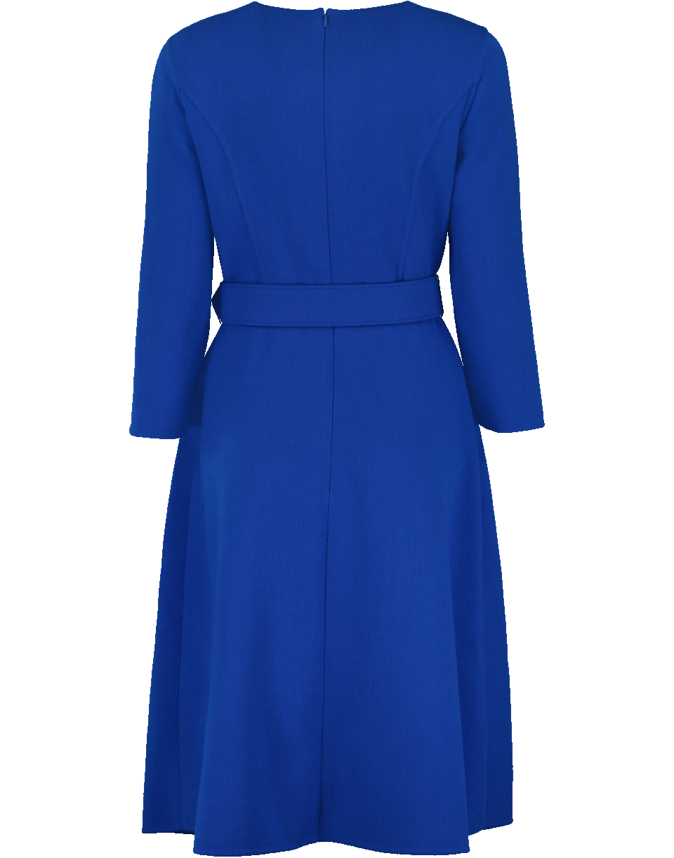 Pleated A-Line Belted Dress CLOTHINGDRESSMISC OSCAR DE LA RENTA   