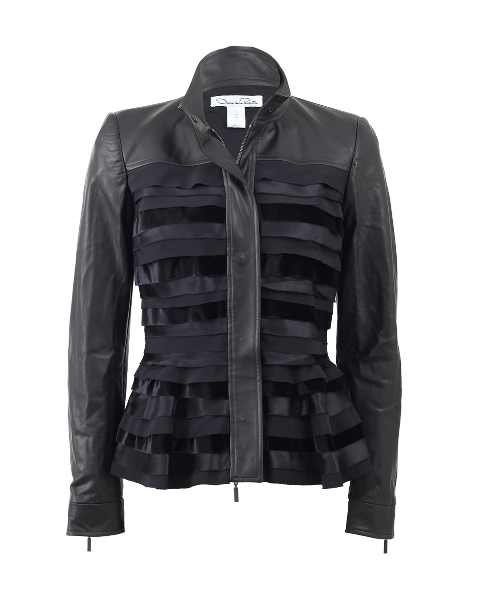 OSCAR DE LA RENTA-Tiered Zip Jacket-