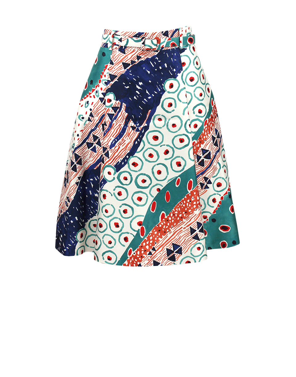 OSCAR DE LA RENTA-Full Printed Skirt-