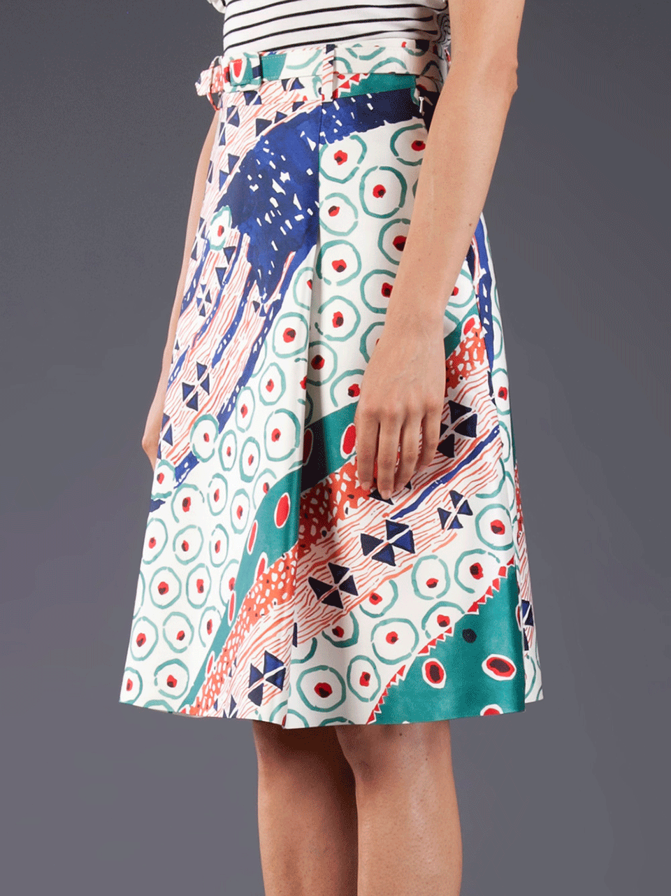 OSCAR DE LA RENTA-Full Printed Skirt-