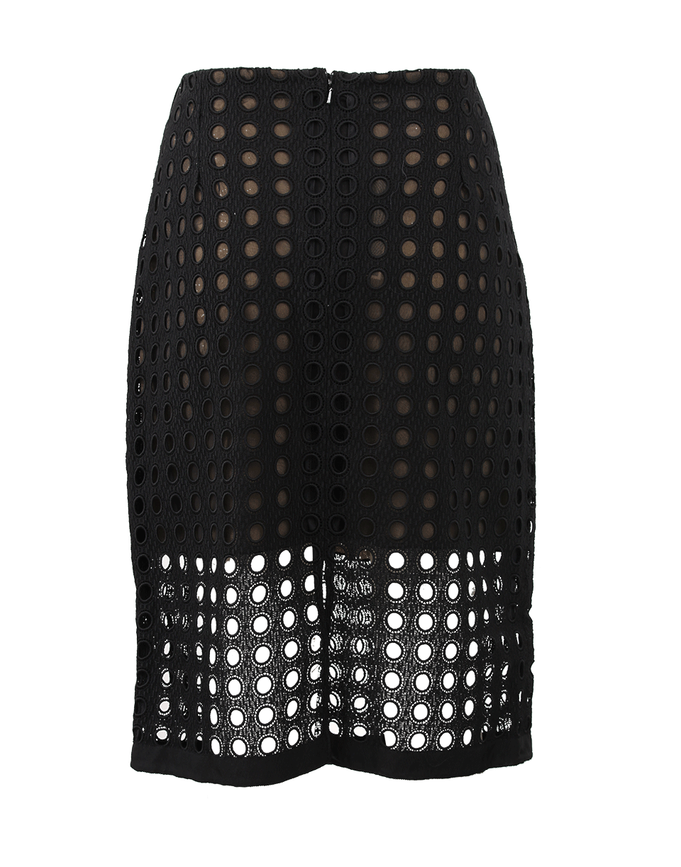 OSCAR DE LA RENTA-Mid-Length Skirt-BLACK