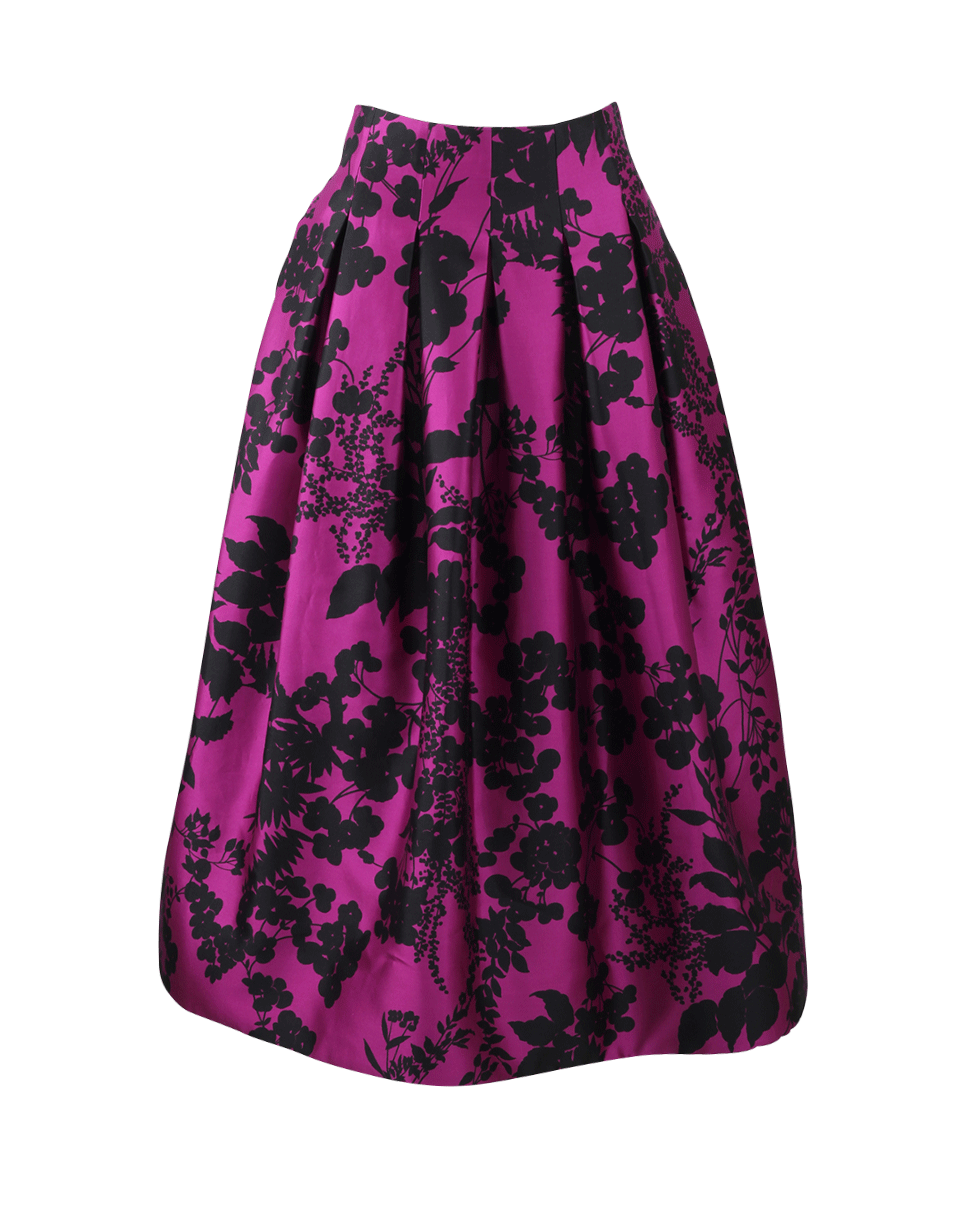 OSCAR DE LA RENTA-Floral Skirt-