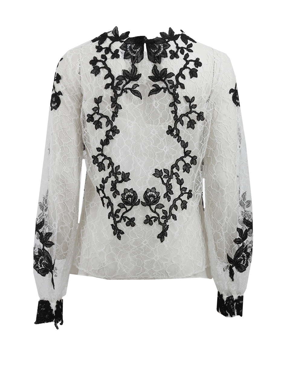 OSCAR DE LA RENTA-Floral Blouse-