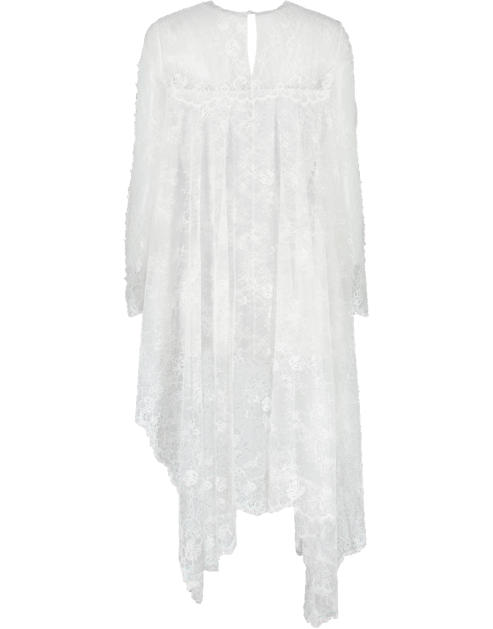 OSCAR DE LA RENTA-Lace Asymmetrical Embroidered Blouse-