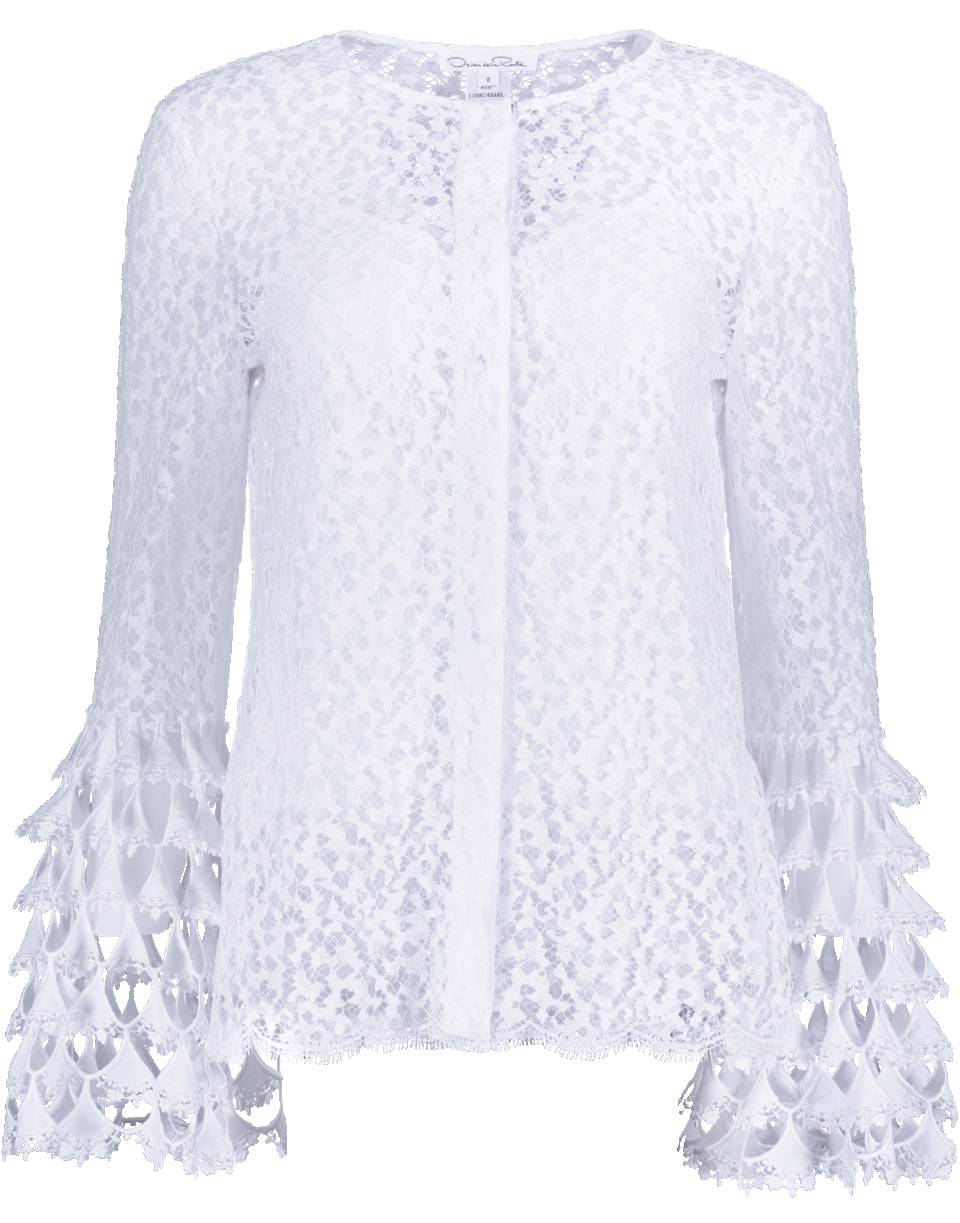 OSCAR DE LA RENTA-Lace Blouse With Camisole-