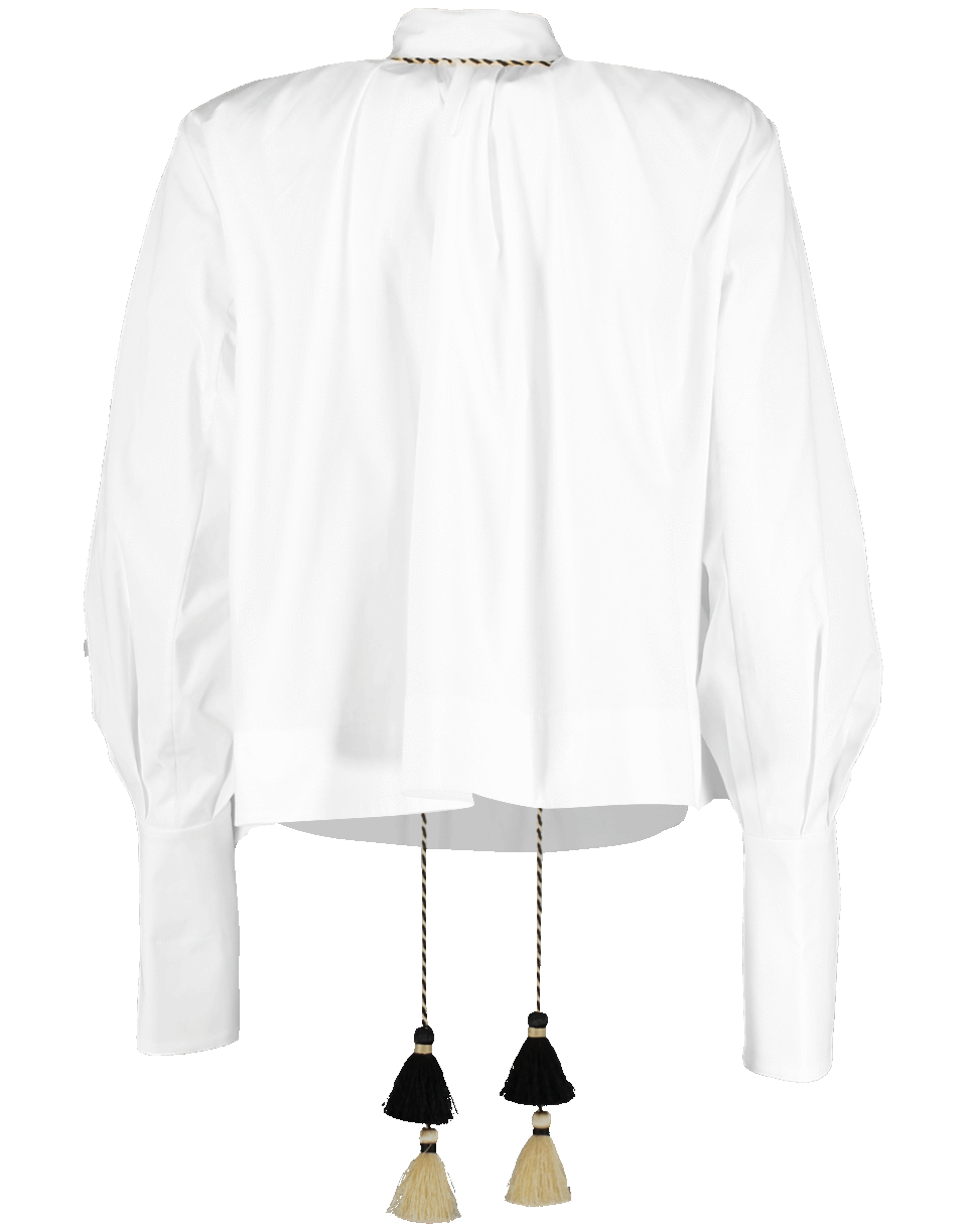 Tassel Cropped Blouse CLOTHINGTOPBLOUSE OSCAR DE LA RENTA   