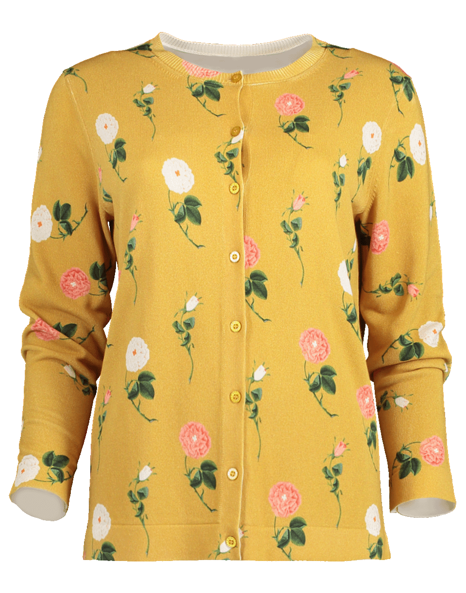 Floral Crewneck Cardigan CLOTHINGTOPCARDIGAN OSCAR DE LA RENTA   