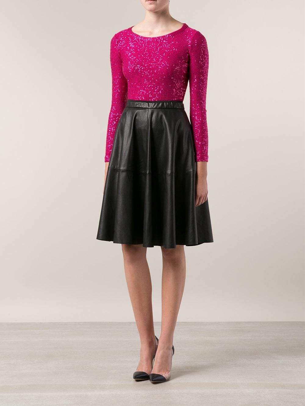 OSCAR DE LA RENTA-Pailette Knit Top-