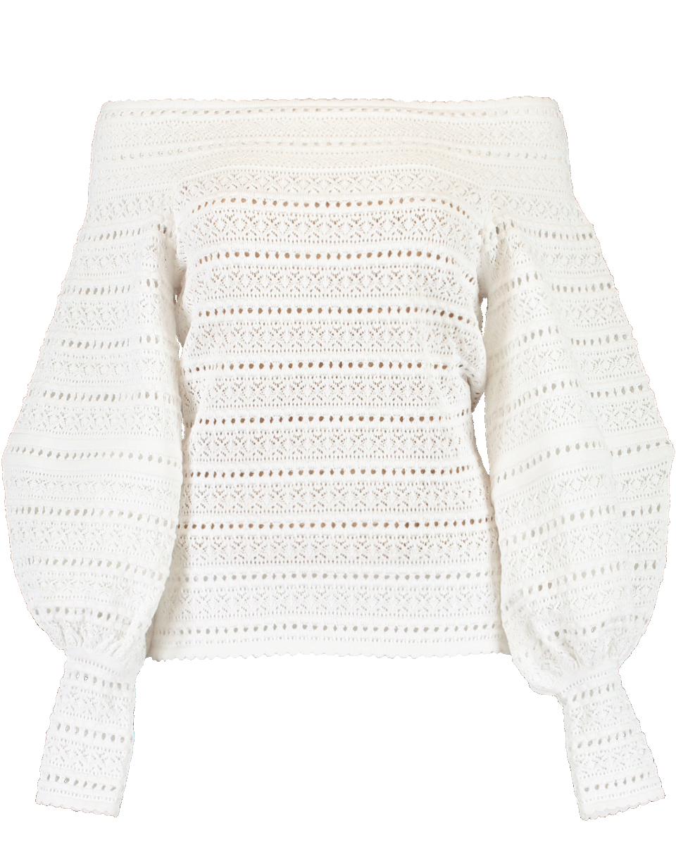 Puff Sleeve Off Shoulder Knit Top – Marissa Collections