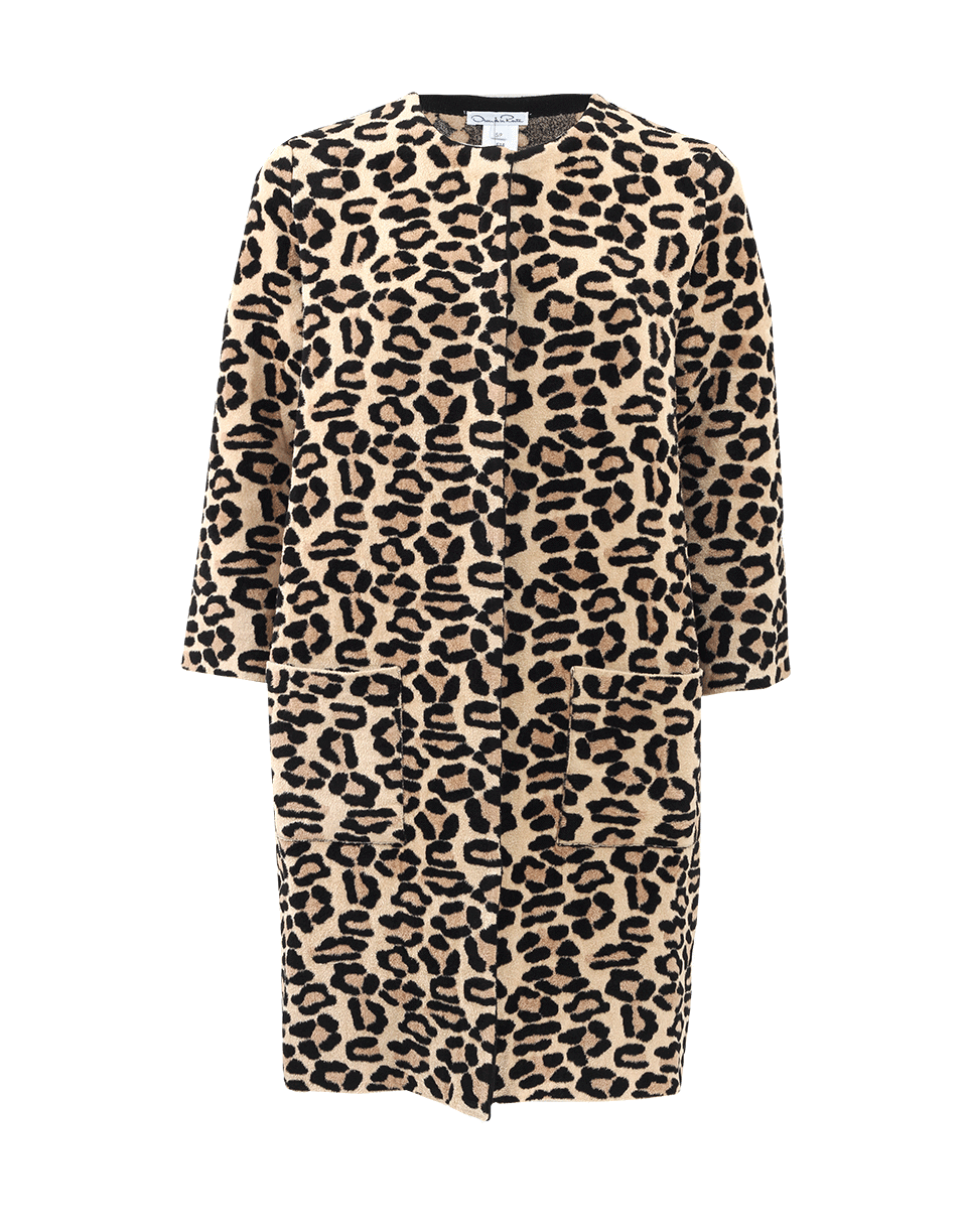 OSCAR DE LA RENTA-Leopard Print Coat-