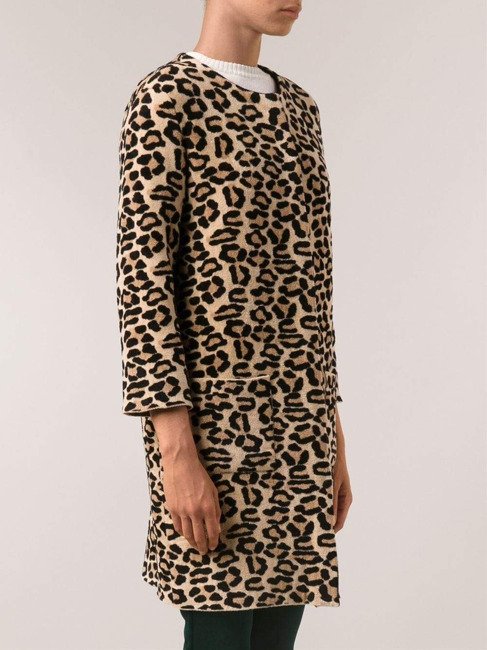 OSCAR DE LA RENTA-Leopard Print Coat-