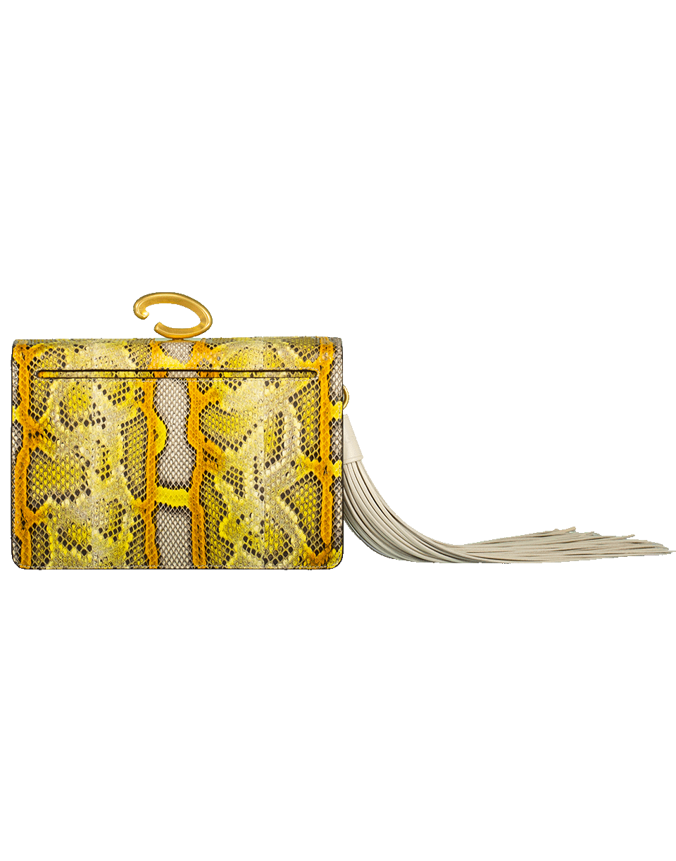 OSCAR DE LA RENTA-Painted Python Slim Clutch-NATURAL