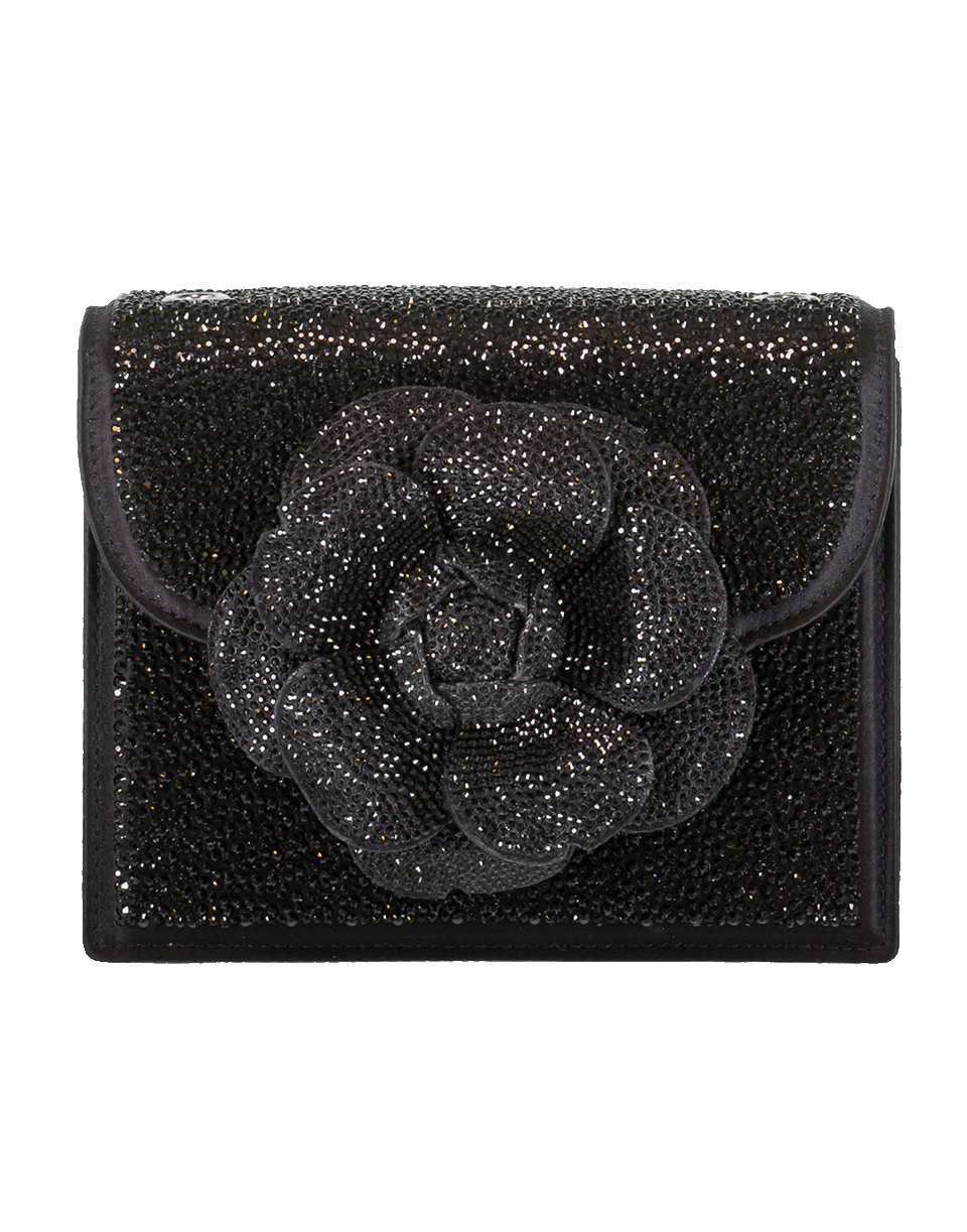 OSCAR DE LA RENTA-Mini Tro Crystal Crossbody Bag-BLACK