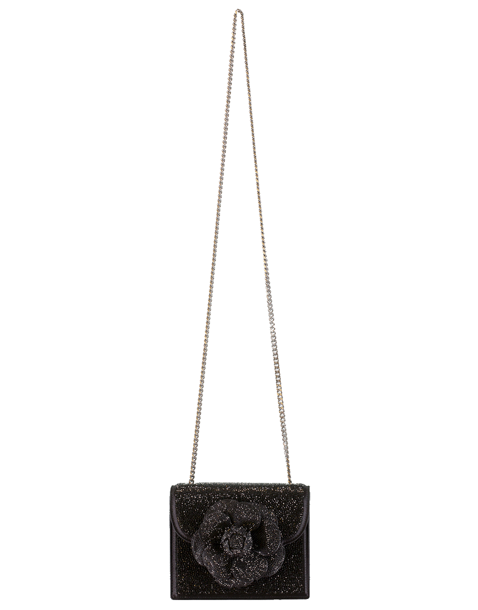 OSCAR DE LA RENTA-Mini Tro Crystal Crossbody Bag-BLACK