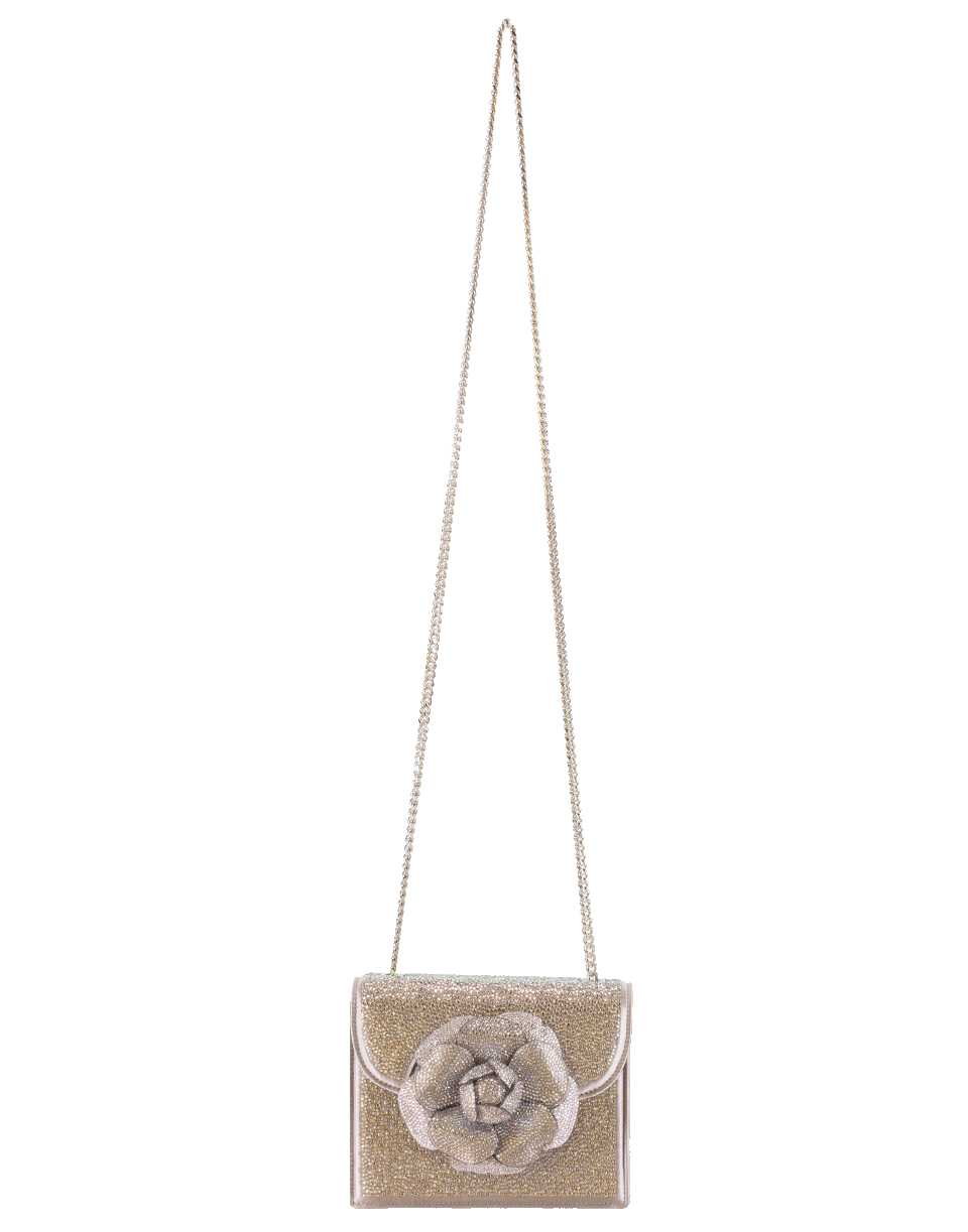 OSCAR DE LA RENTA-Mini Tro Crystal Crossbody Bag-SILVER