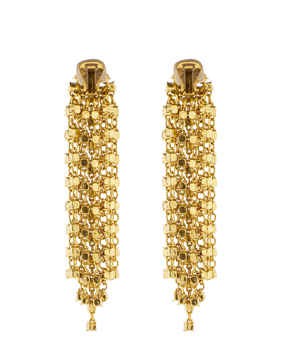 OSCAR DE LA RENTA-Crystal Cascade Earrings-ROSE