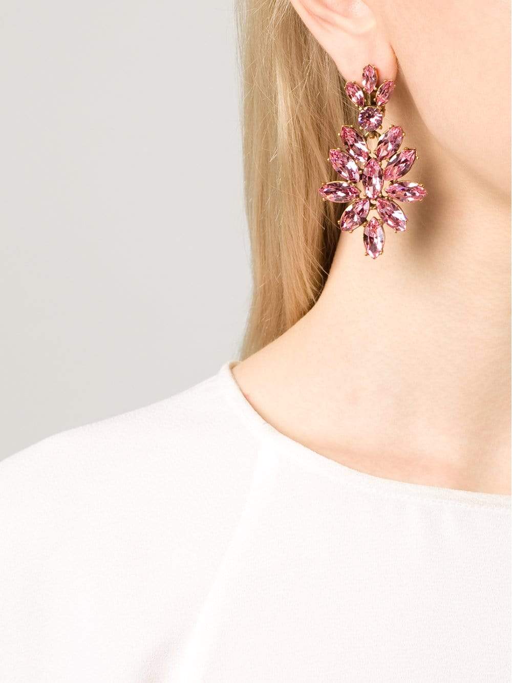 OSCAR DE LA RENTA-Navette Earrings-ROSE