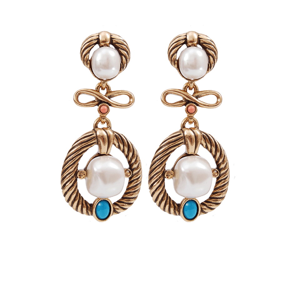 Russian Gold Pearl Earrings JEWELRYBOUTIQUEEARRING OSCAR DE LA RENTA   
