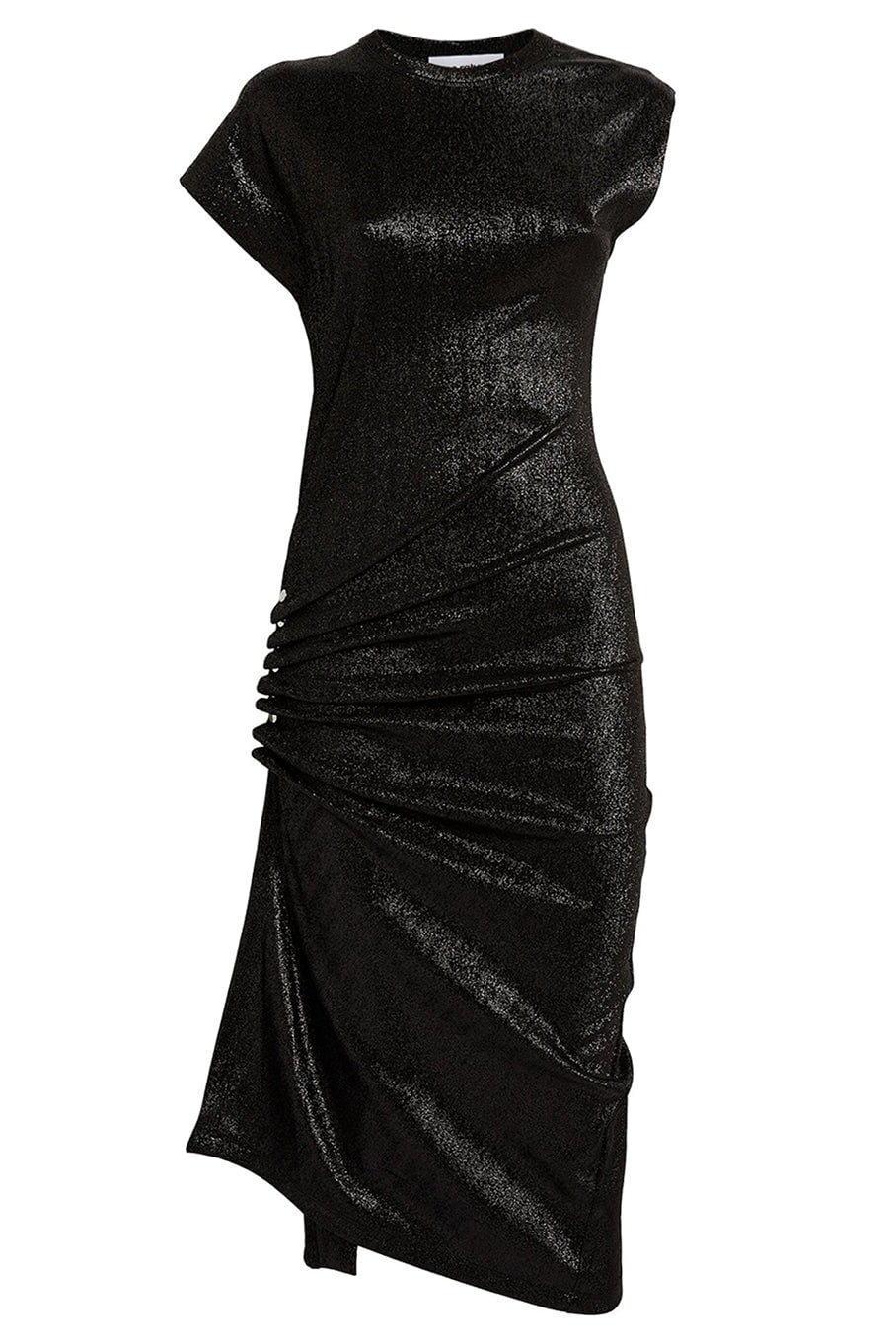 RABANNE-Ruched Shimmer Dress-