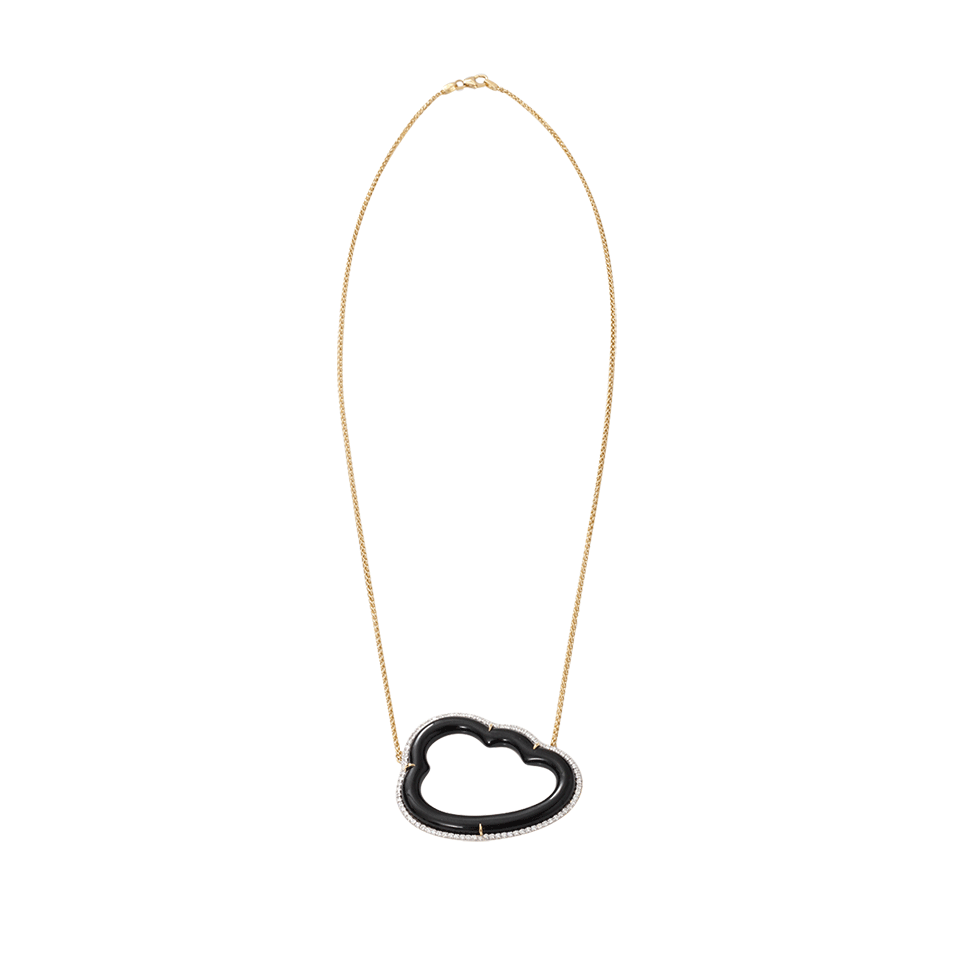 PAMELA HUIZENGA-Large Silver Linings Necklace-YELLOW GOLD