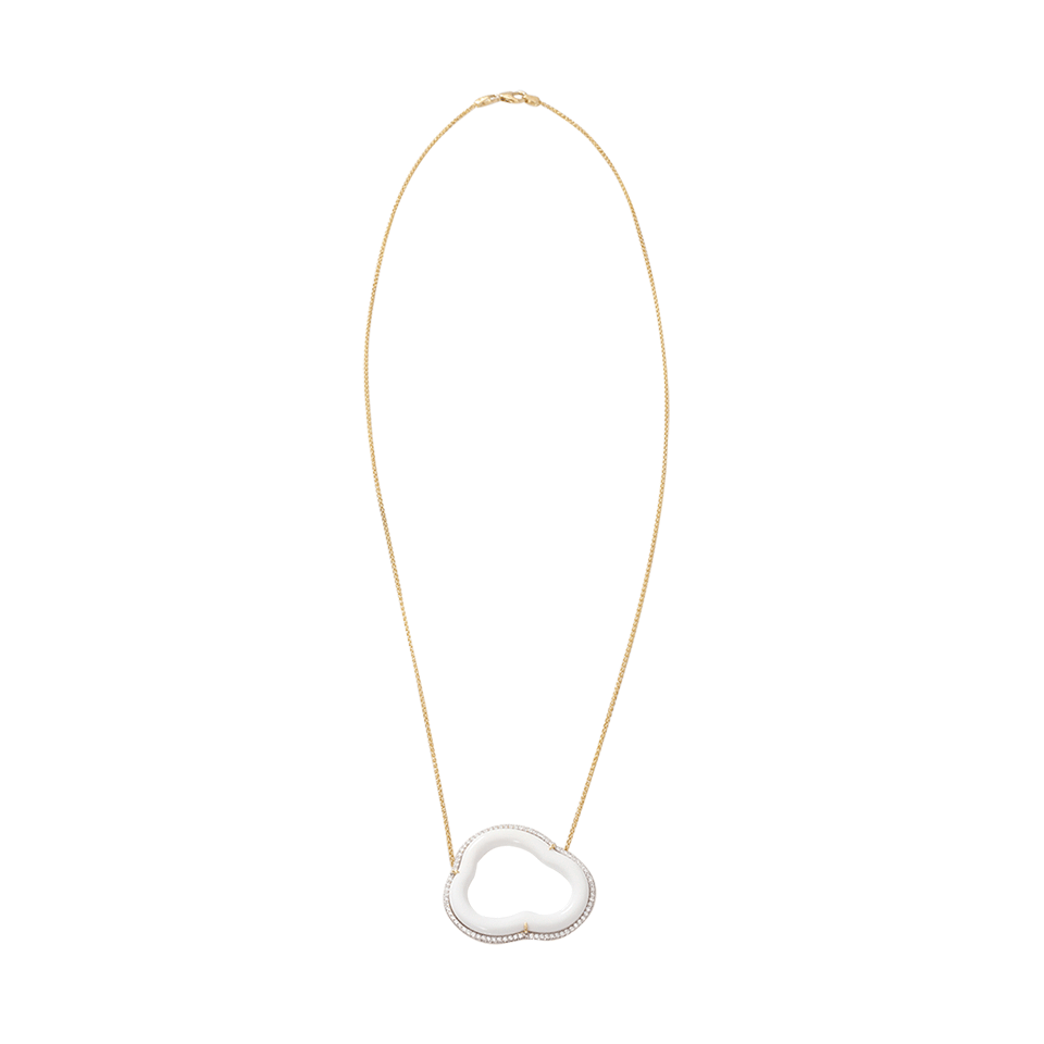 PAMELA HUIZENGA-Small Silver Lining Necklace-YELLOW GOLD