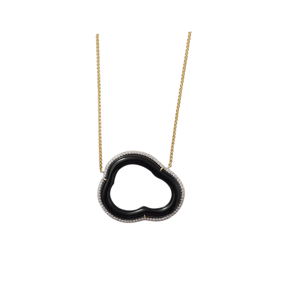 PAMELA HUIZENGA-Small Silver Lining Necklace-YELLOW GOLD