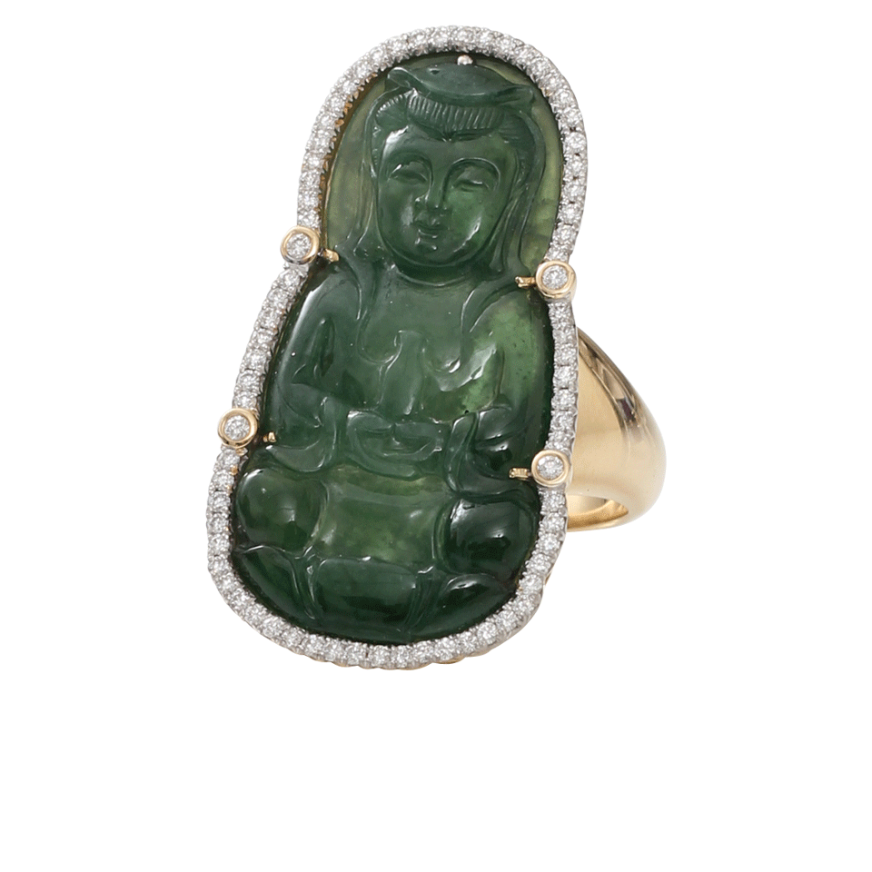 Carved Jade Buddha Ring JEWELRYFINE JEWELRING PAMELA HUIZENGA   