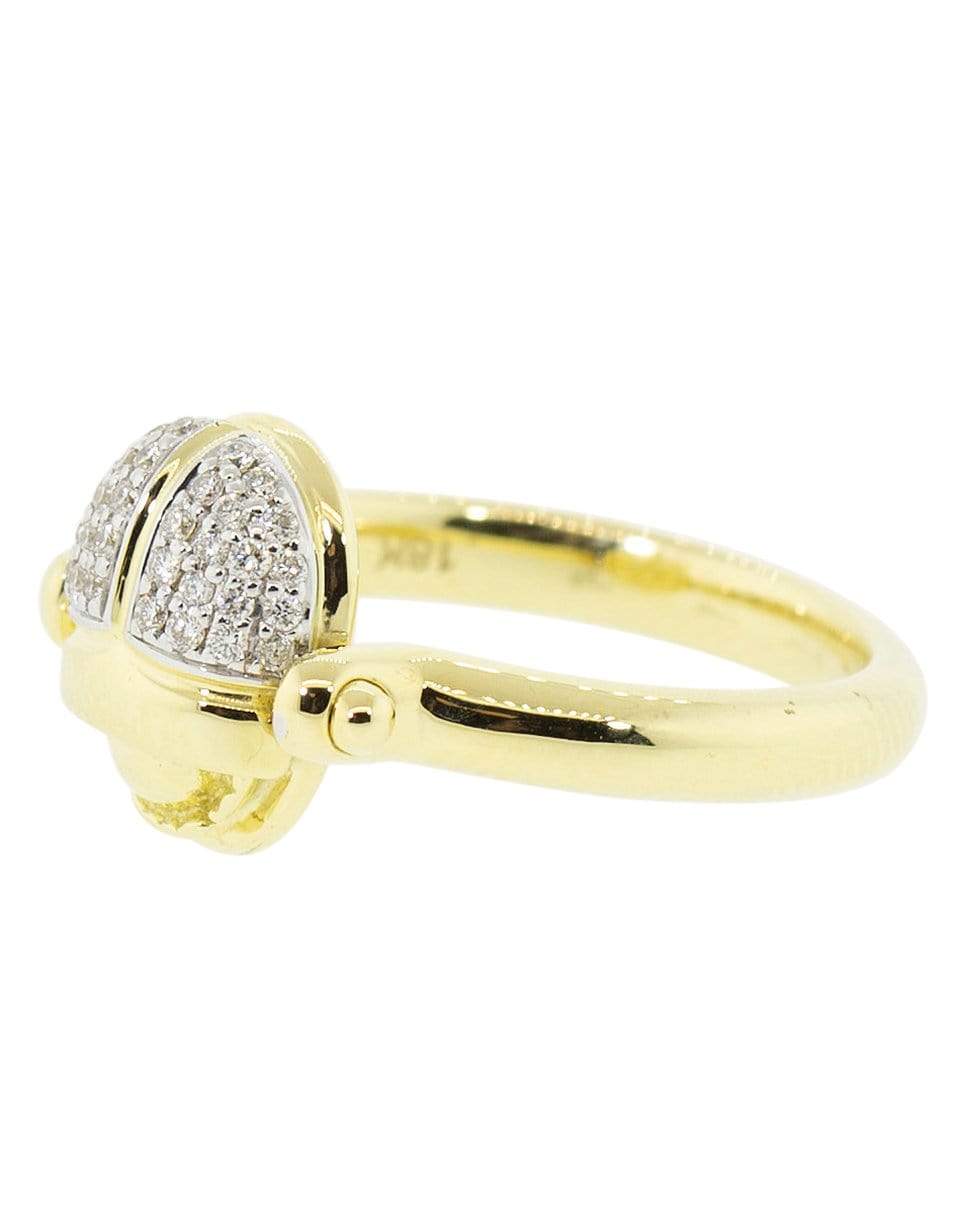 PAMELA LOVE-Pave Diamond Rotating Scarab Ring-YELLOW GOLD
