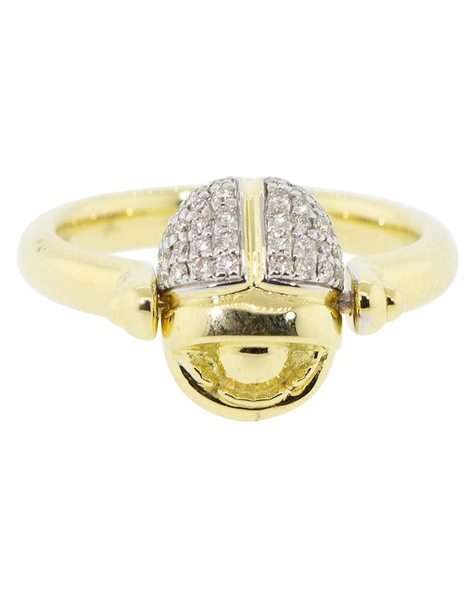 PAMELA LOVE-Pave Diamond Rotating Scarab Ring-YELLOW GOLD