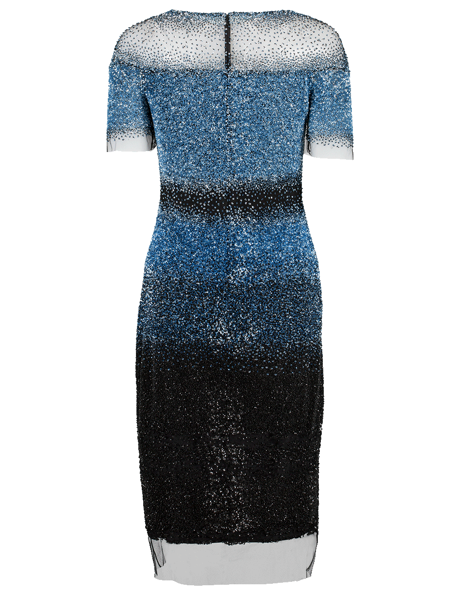 PAMELLA ROLAND-Confetti Neck Sequin Dress-