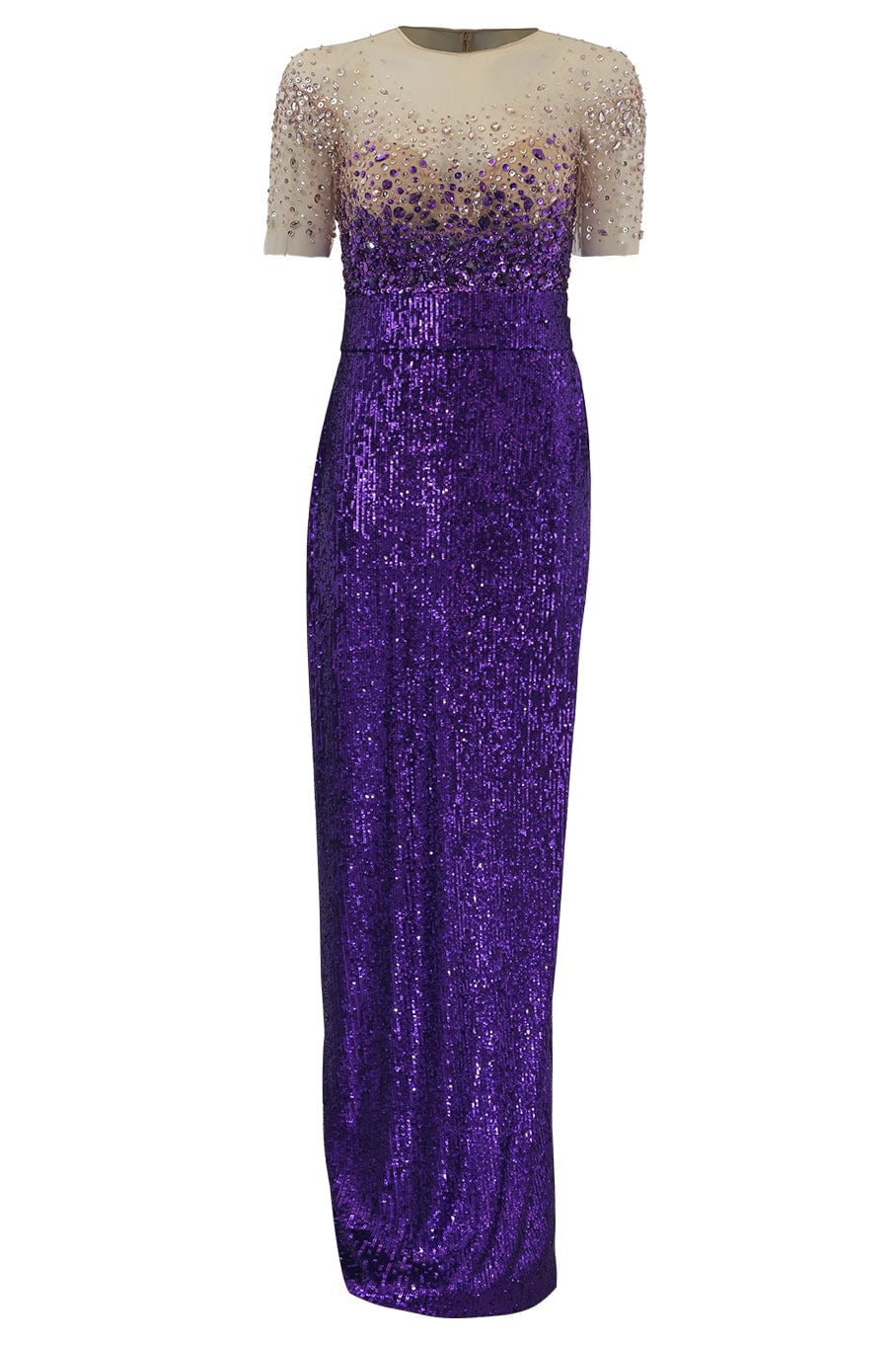 PAMELLA ROLAND-Tulle Sequin Gown-