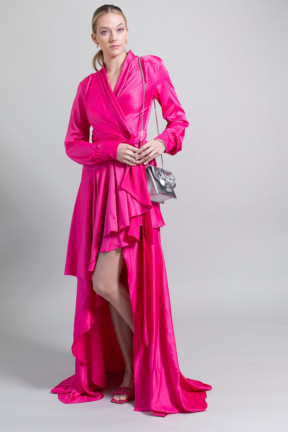 Hi-Low Maxi Wrap Dress CLOTHINGDRESSCASUAL PATBO   